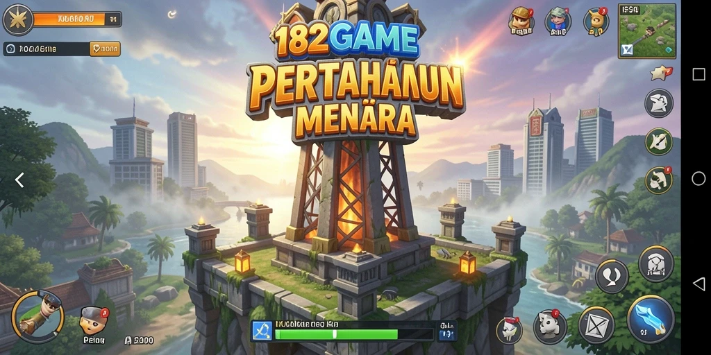 Screenshot 182GAME menampilkan aksi mendebarkan dari gameplay Tower Defense.