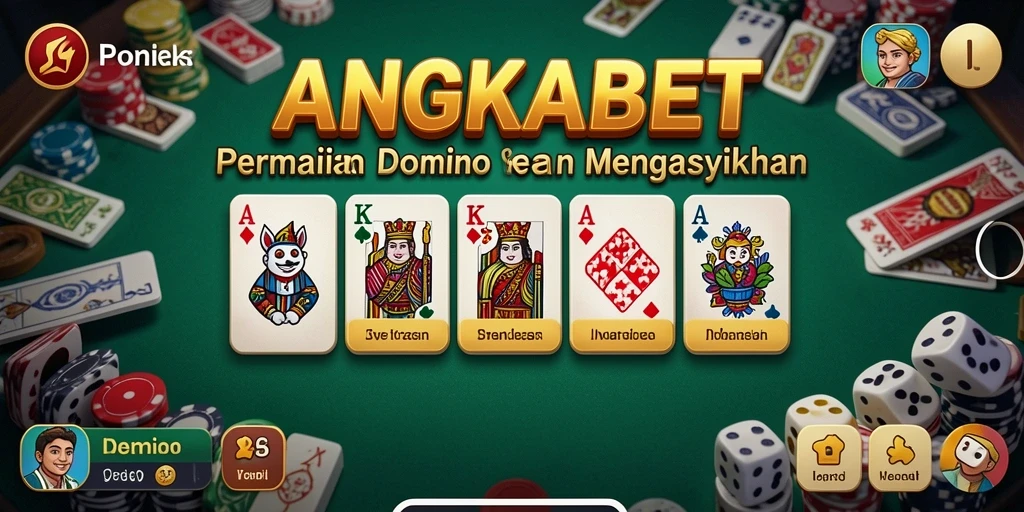 Tampilan menarik dari gameplay Domino di ANGKABET.