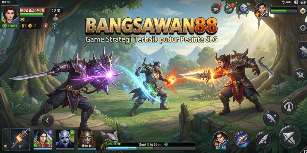 Screenshot gameplay <strong>BANGSAWAN88</strong> yang menampilkan aksi pertempuran strategi.