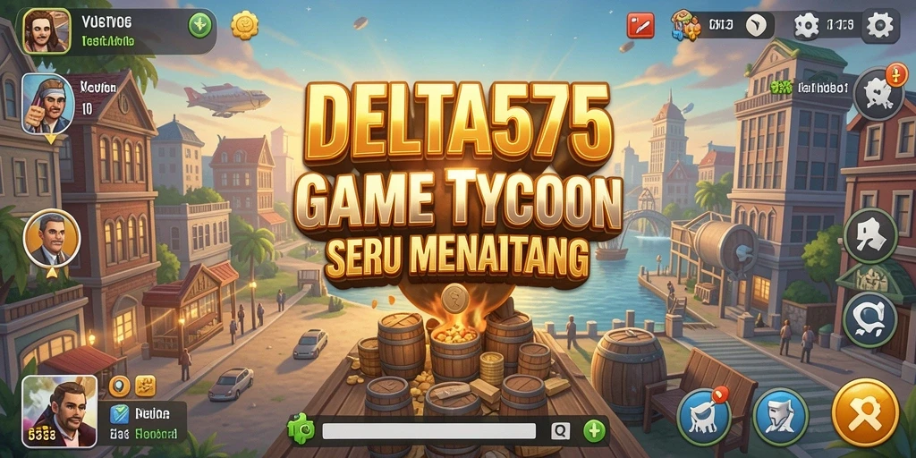 Tampilan gameplay menarik dari DELTA575 yang menunjukkan strategi Tycoon.