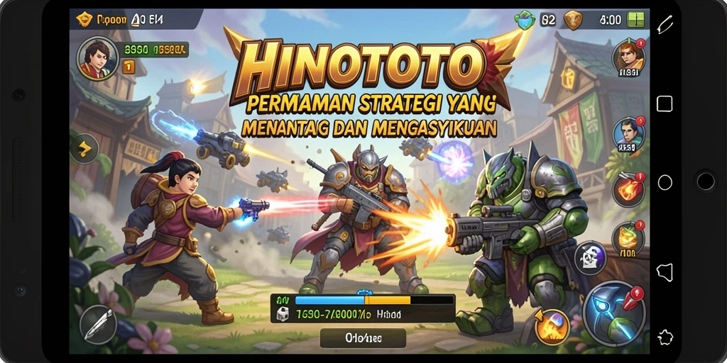 Screenshot HINOTOTO menampilkan aksi strategis menarik dalam permainan.