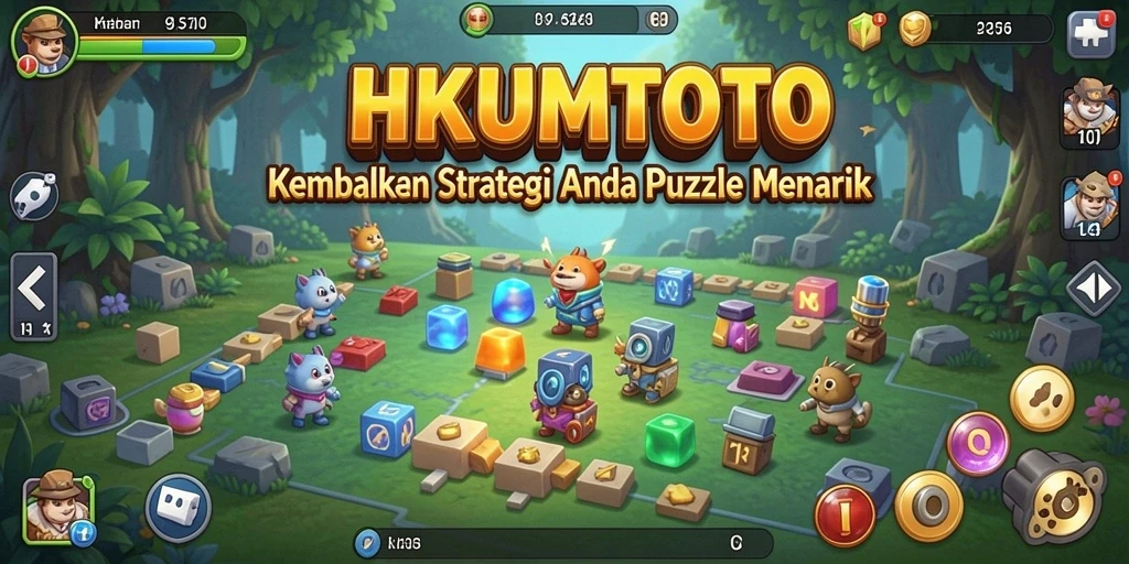 Screenshot gameplay HUKUMTOTO menunjukkan tantangan teka-teki yang menakjubkan.
