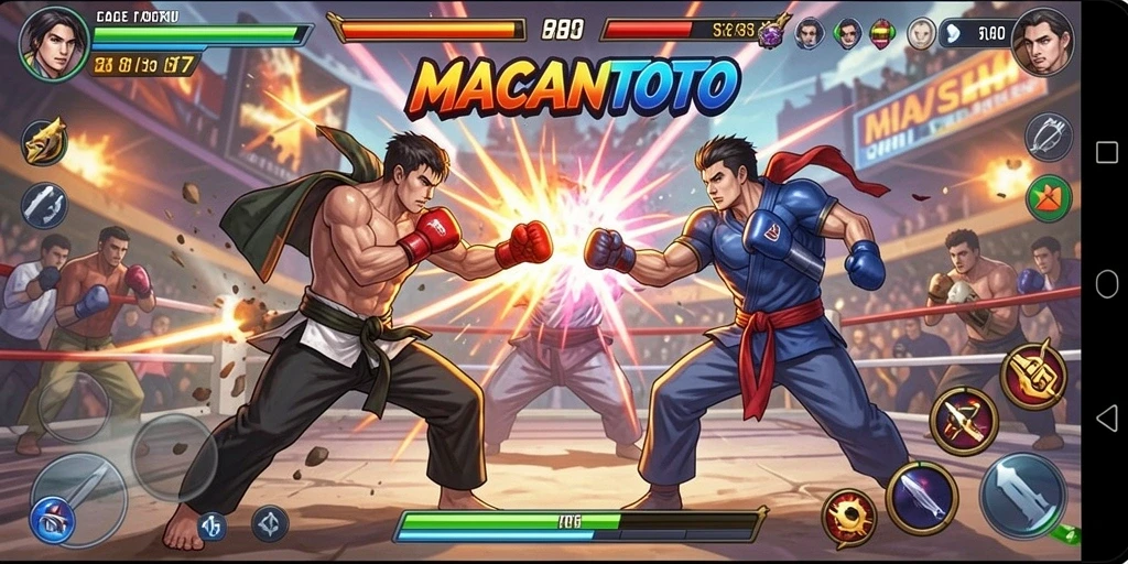 Tangkapan layar permainan <strong>MACANTOTO</strong> dengan pertarungan yang menegangkan.