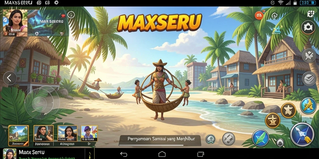 Tampilan gameplay seru dan menyenangkan dari MAXSERU.