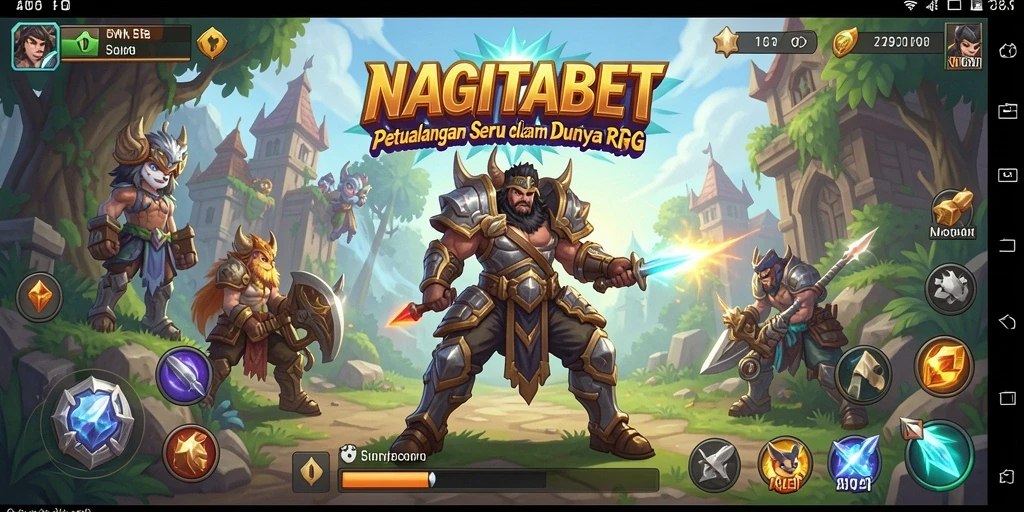 Tangkapan layar NAGITABET menampilkan seru dan serunya pertarungan RPG.