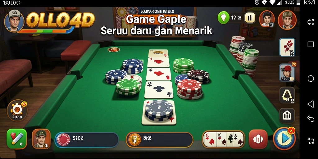 Gameplay OLLO4D yang seru dan kompetitif di Gaple.