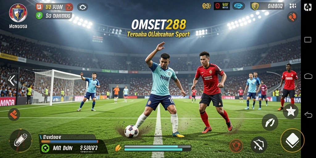 Screenshot gameplay OMSET288 yang menampilkan aksi olahraga seru.