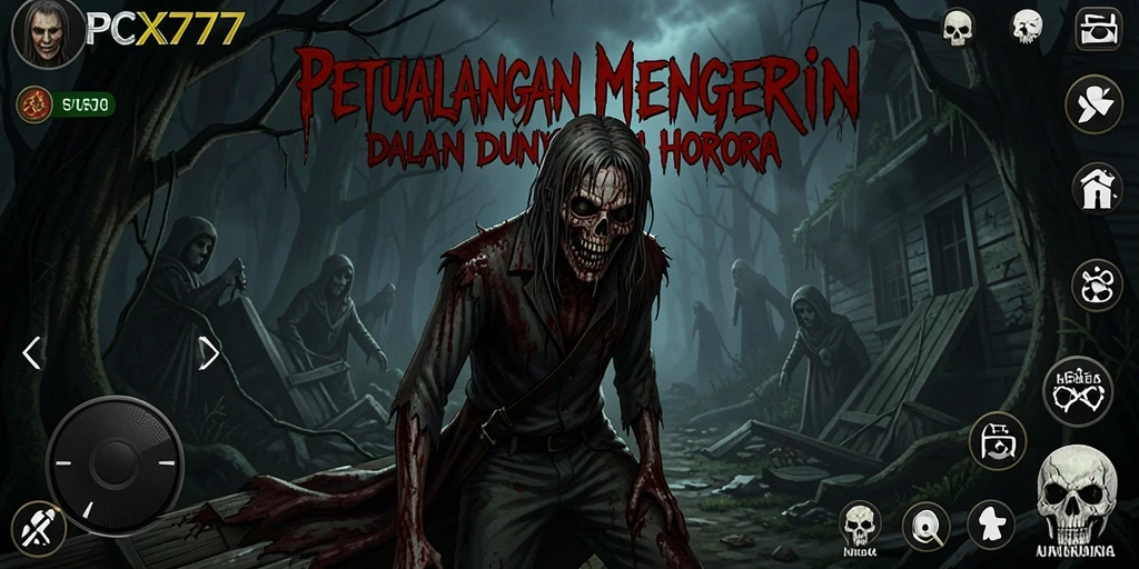 Screenshot menampilkan gameplay menegangkan di dalam dunia Horror.