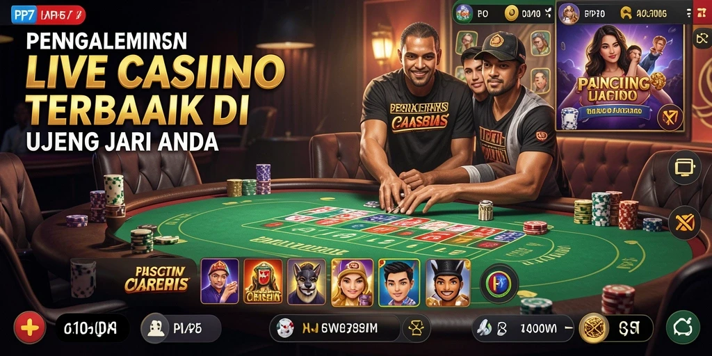 Tampilan menarik dari gameplay Live Casino di aplikasi PP7.