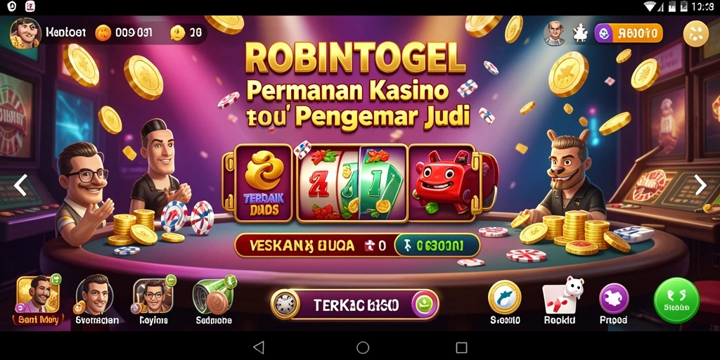 Tampilan gameplay menarik dari ROBINTOGEL dengan suasana Kasino.