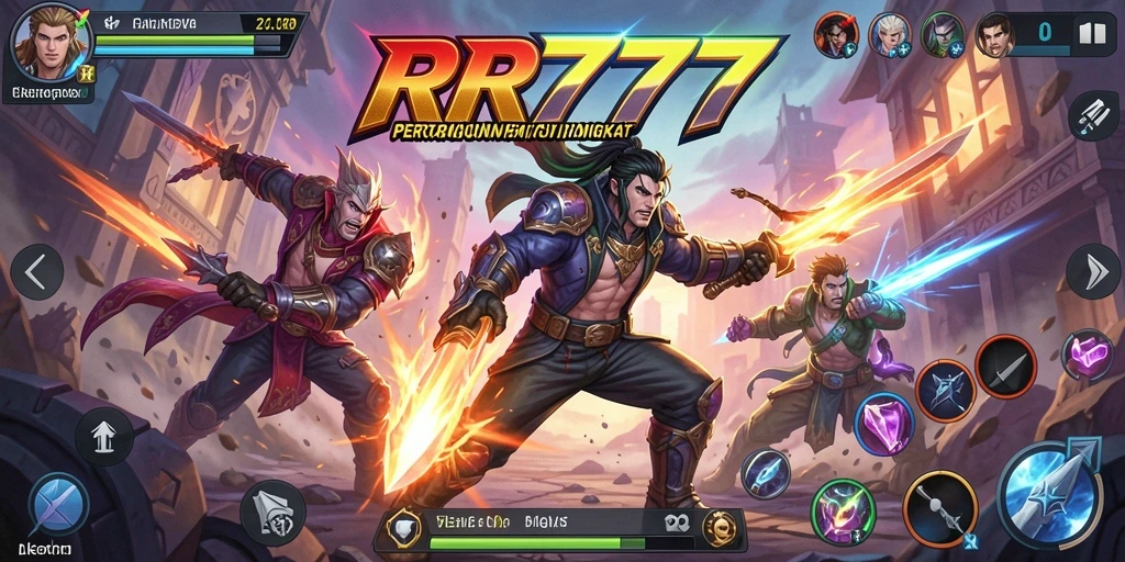 Tampilan seru dari pertarungan di RR777 dengan karakter beraksi.