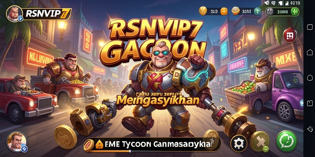 Tampilan screenshot RSNVIP7 menampilkan gameplay Tycoon yang dinamis dan menarik.
