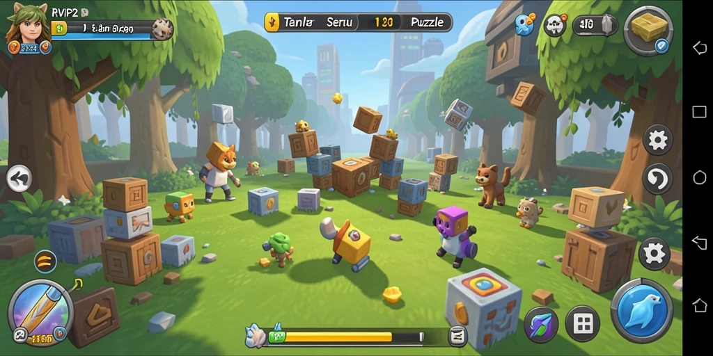 Tampilan gameplay RVIP2 dengan berbagai teka-teki menarik.