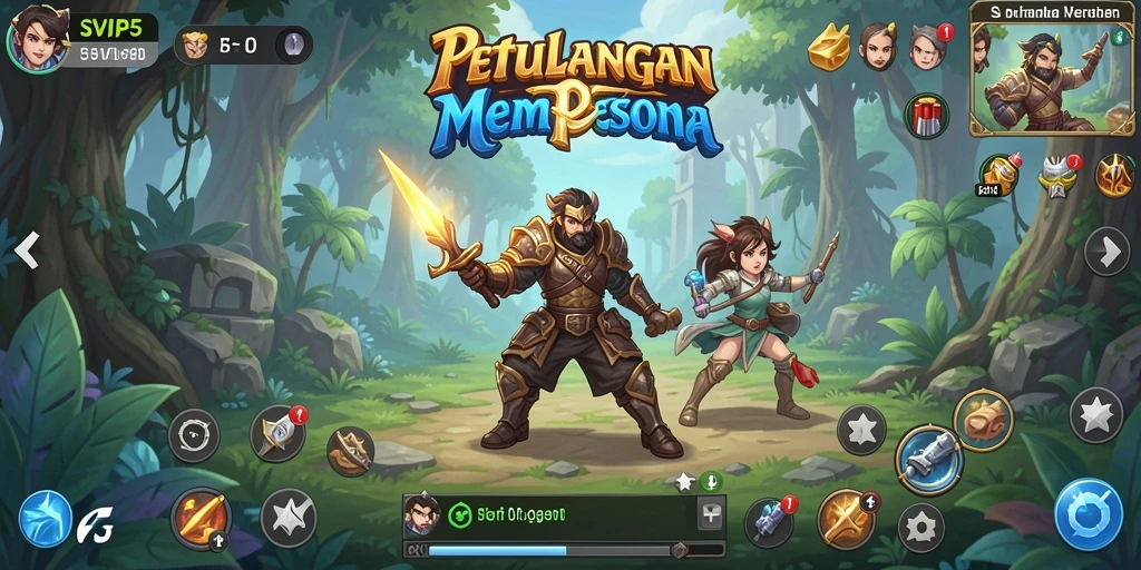 Tampilan gameplay RPG di SVIP5 yang menakjubkan.