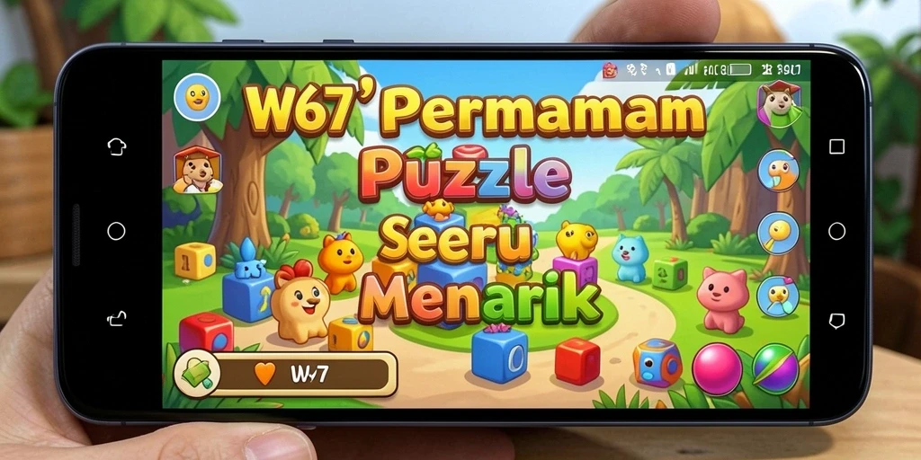 Tampilan gameplay W67 menunjukkan berbagai teka-teki yang menarik.